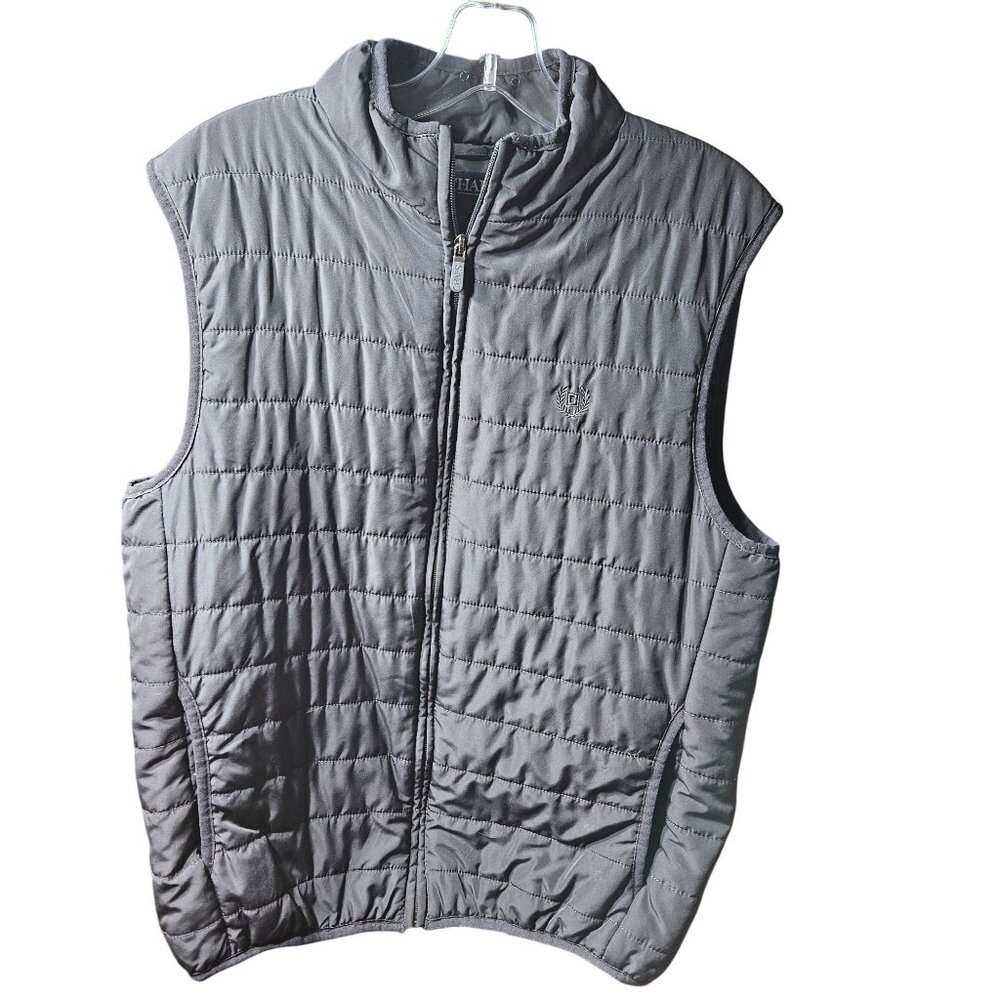 Chaps Mens Black Quilted Puffer Vest Size M